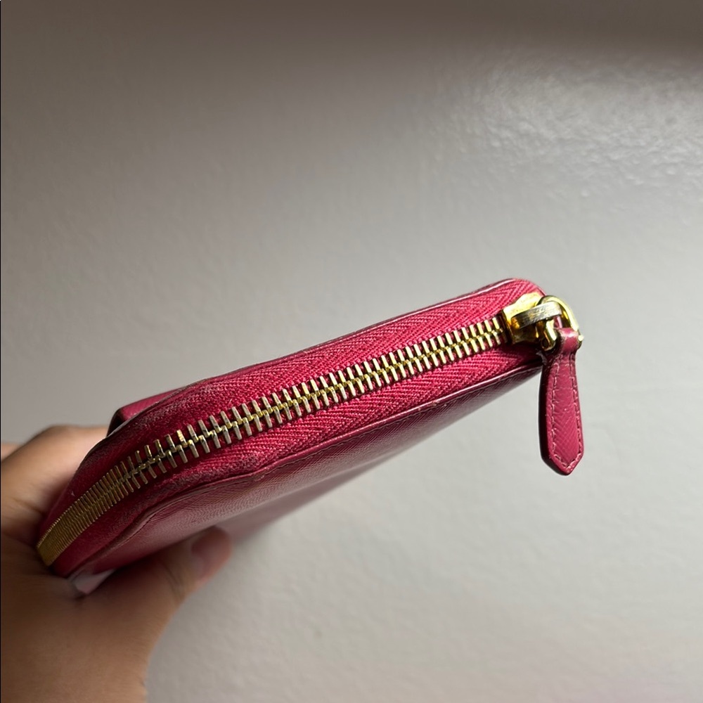 Prada Pink Bow Zip Around Wallet - Picture 5 of 9